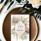 Boho Pampas Gras Geslacht bekend maken Uitnodiging