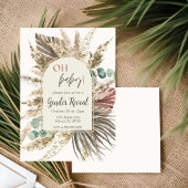 Boho Pampas Gras Geslacht bekendmaking Uitnodiging