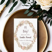 Boho Pampas Gras Geslacht Reveal Uitnodiging