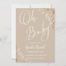 Boho Pampas Gras Geslacht Revealer Uitnodiging