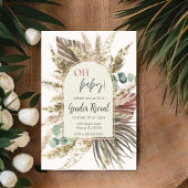 Boho Pampas Gras Geslacht Revele Uitnodiging