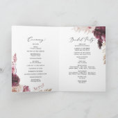 Boho Pampas Gras Gevouwen Trouwen Programma (Binnen)