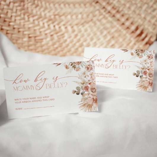 Boho Pampas gras Hoe groot is mama's buik Informatiekaartje