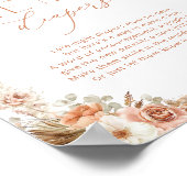 Boho pampas gras late nacht luiers spel poster (Hoek)