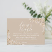Boho Pampas Gras Luier Raffle Kaart | Neutraal (Staand voorkant)