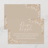 Boho Pampas Gras Luier Raffle Kaart | Neutraal (Voorkant / Achterkant)
