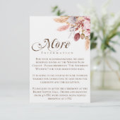 Boho Pampas Gras Meer Informatie Trouwdetails Informatiekaartje (Staand voorkant)