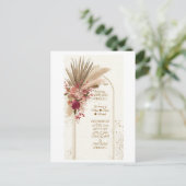 Boho Pampas Gras Mehndi Nacht Uitnodiging Template (Staand voorkant)