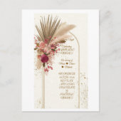 Boho Pampas Gras Mehndi Nacht Uitnodiging Template (Voorkant)