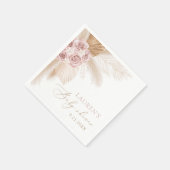 Boho Pampas Gras Meisje Baby Shower Servet (Hoek)