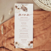 Boho Pampas Gras Menu