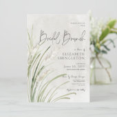 Boho Pampas gras minimale bruids brunch Kaart (Staand voorkant)