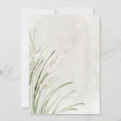 Boho Pampas gras minimale bruids brunch Kaart (Achterkant)