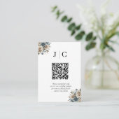 Boho Pampas Gras Minimalistische QR Code Enclosure Informatiekaartje (Staand voorkant)
