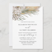 Boho Pampas Gras & Neutrale Bloemige Bruiloft Kaart (Voorkant)