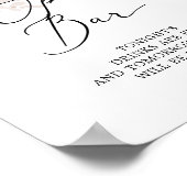 Boho Pampas Gras Open Bar Bord Poster (Hoek)