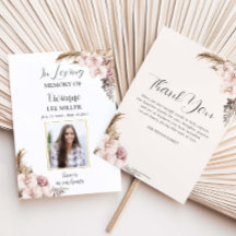 Boho Pampas Gras Orchidee Foto Begrafenismonument