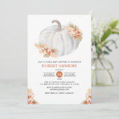 Boho Pampas Gras Pompoen Baby Shower Kaart (Staand voorkant)