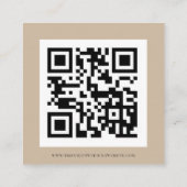 Boho Pampas Gras QR Code Huwelijksdetails Informatiekaartje (Achterkant)