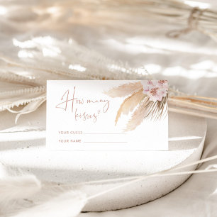 Boho pampas gras raden hoeveel kussen er zijn informatiekaartje