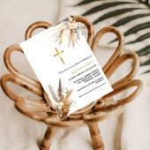 Boho pampas gras regenboog meisje doop doop doop kaart