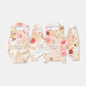 Boho pampas gras roze bloem baby meisje douche fav bedankdoosjes (Uitgevouwen)