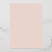 Boho Pampas Gras | Rozen Roze Bruiloftsuitnodiging Folie Uitnodiging (Achterkant)