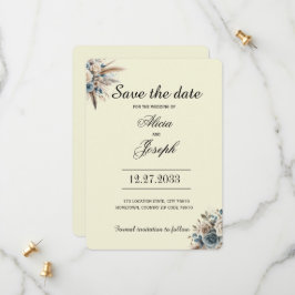 Boho Pampas Gras Save the Date