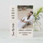 Boho Pampas Gras Save the Date Kaart (Staand voorkant)