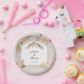 Boho pampas gras speciale gelegenheid papieren bordje (Feest)