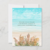 Boho Pampas Gras Strand Scene Trouwen Save The Date (Achterkant)