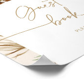 Boho pampas gras tekent het poster van het gastenb (Hoek)