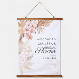 Boho Pampas Gras Terracotta Bruiloft Feest Welkom Hangend Wandkleed