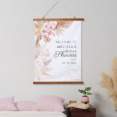 Boho Pampas Gras Terracotta Bruiloft Feestelijke O Hangend Wandkleed (Slaapkamer)