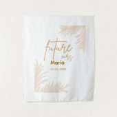 Boho Pampas Gras Terracotta Bruiloftsborrel Wandkleed (Voorkant)