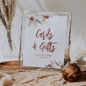 boho pampas gras terracotta cards en cadeaubord poster