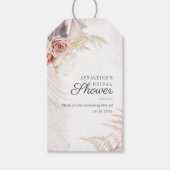 Boho Pampas Gras Terracotta Script Bruidsfeest Cadeaulabel (Voorkant)