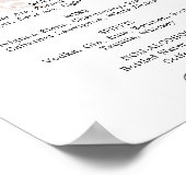 Boho Pampas Gras Trouw Drankkaart Sign Poster (Hoek)