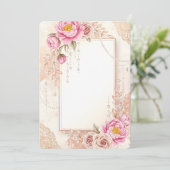 Boho Pampas Gras Trouw Uitnodiging (Staand voorkant)