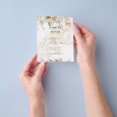 Boho Pampas Gras Trouw Uitnodiging Onder $1 Flyer (Hand)