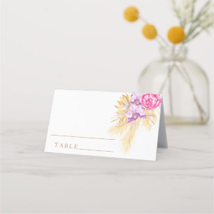 Boho pampas gras - trouwplaats kaarten plaatskaartje