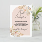 Boho Pampas Gras Verjaardag Kaart (Staand voorkant)