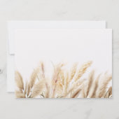 Boho pampas gras volwassen verjaardag uitnodiging (Achterkant)