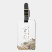 BOHO PAMPAS GRAS WATERVERF BAGAGELABEL (Voorkant verticaal)