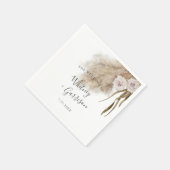 Boho Pampas Gras Woestijn Bruiloft Servet (Hoek)