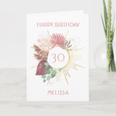 Boho pampas gras zon mandala elke leeftijd verjaar kaart (Voorkant)