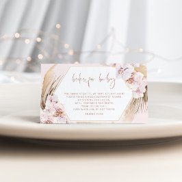 Boho pampas grasboeken voor baby kaartje informatiekaartje