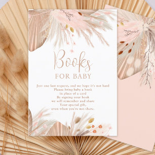 Boho pampas grasneutraal brengt boek mee informatiekaartje