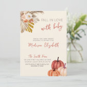 Boho Pampas graspompoenen Herfst in Liefde met Bab Kaart (Staand voorkant)