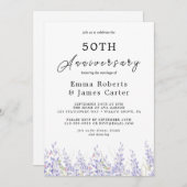 Boho Pampas Grass 50th Wedding Jubileum Kaart (Voorkant / Achterkant)